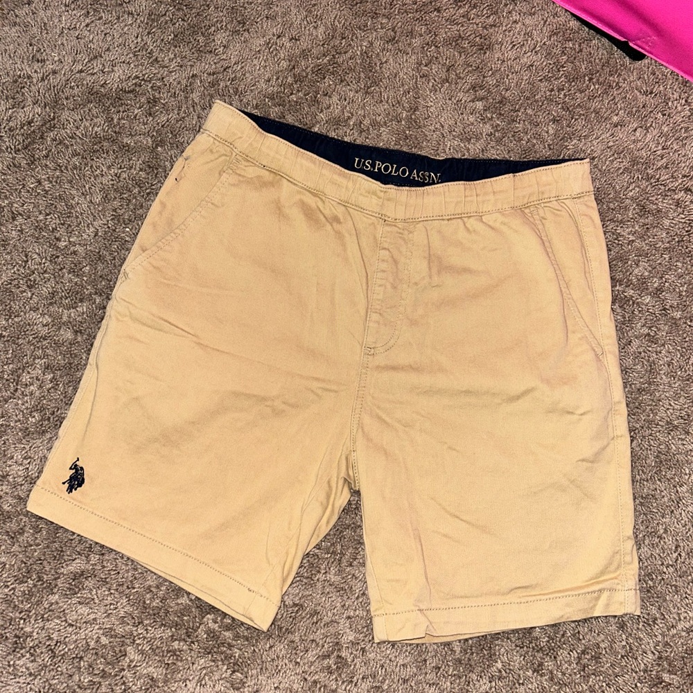 U.S. Polo Assn. Men's Tan Flat Front Shorts